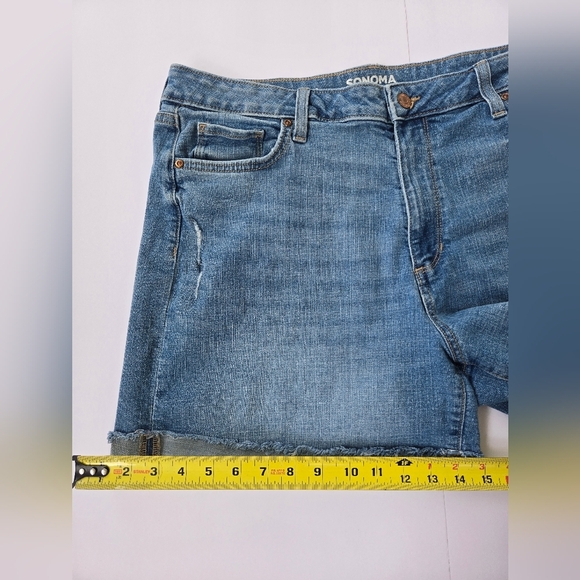 Sonoma Blue Jean Shorts with Cuffed Hem -Size 18 - Picture 6 of 8